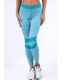 Fitted sports leggings in sea blue color MR13015 - Online store - Boutique